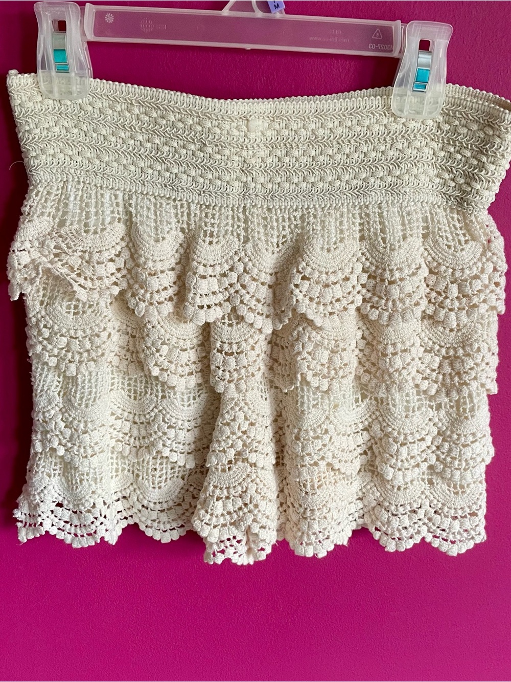 🌻Crochet Layered Shorts  - Cream🌻